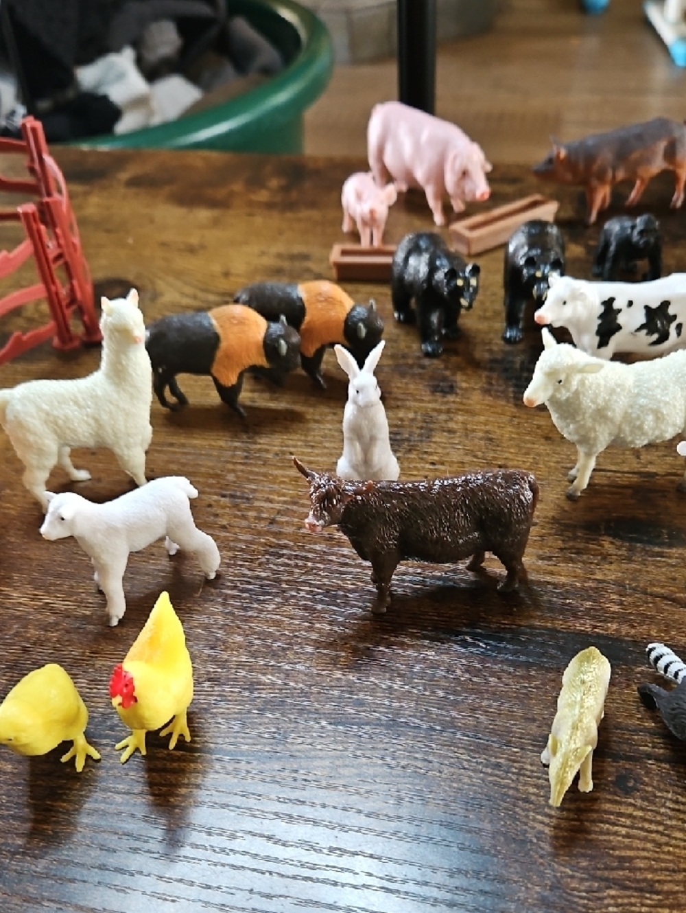 Toy Farm Animal Lot - Mixed Plastic Farm Animals with Accessories - Picture 3 of 5